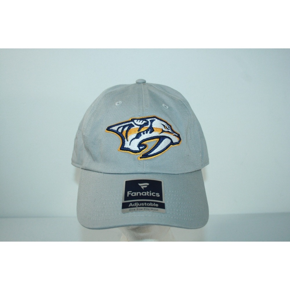 Nashville Predators Fanatics Strap Back Adjustable Gray NHL Hat Cap‎